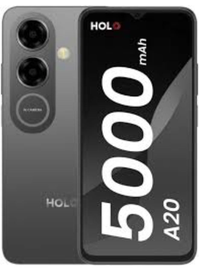 HOLO A20 Dual SIM Phone, Black, 10GB RAM, 128GB Storage, Supports 4G Network - Image 1